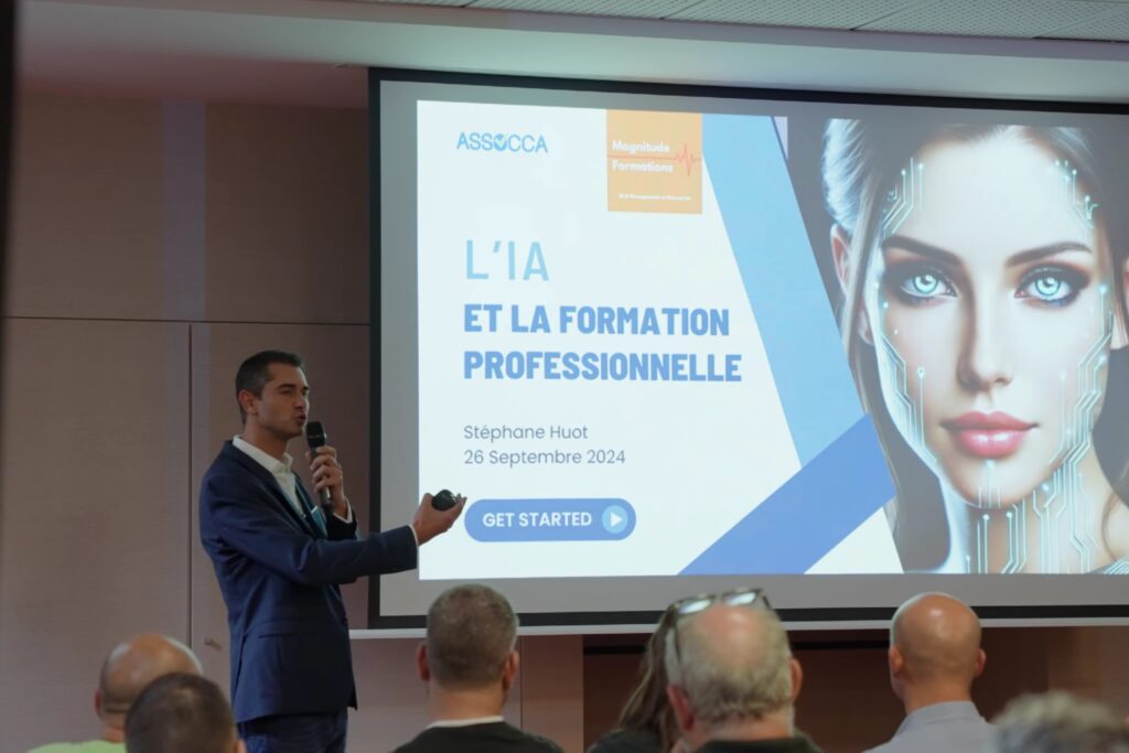 vidéo pour entreprise d'une conférence sur l'IA de Magnitude Formation